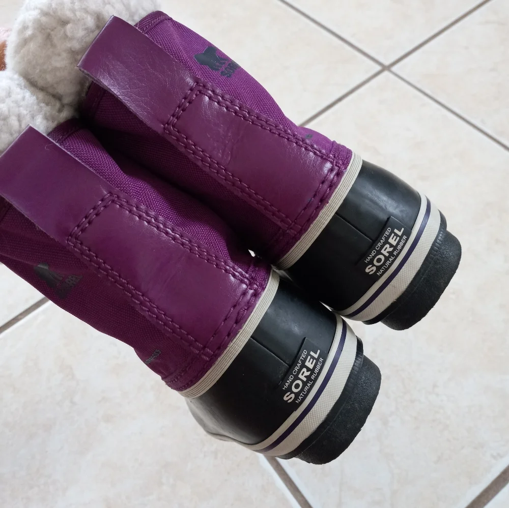 Sorel Children Yoot Pac Waterproof Nylon Boots Wild Iris/Dark Plum sz.13